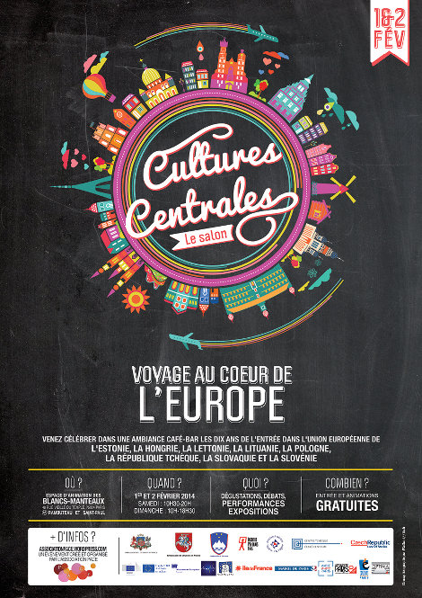 Affiche Cultures Centrales : Voyage au cœur de l'Europe, mars 2014